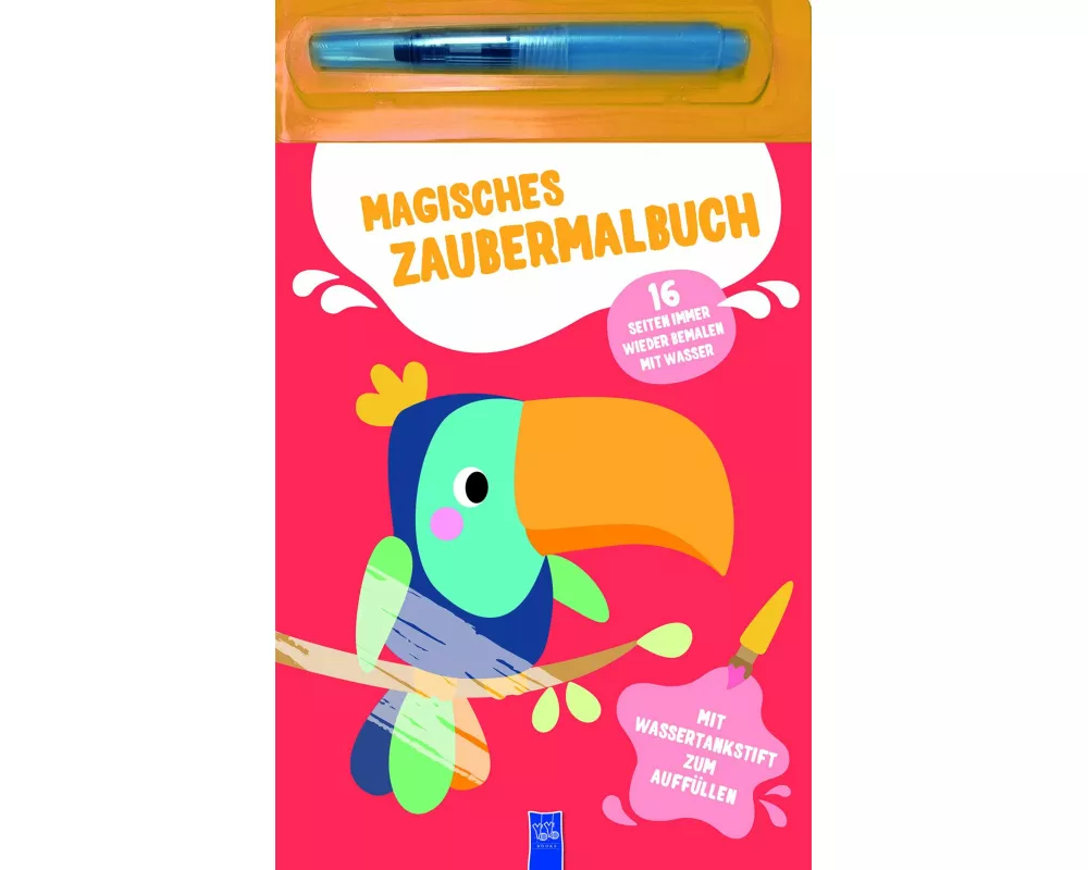 Magisches Zaubermalbuch - Rot (Tukan)