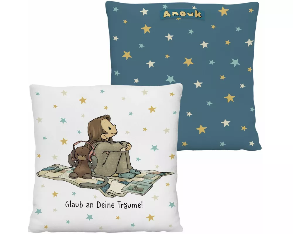 Plüschkissen Motiv 'Anouk'