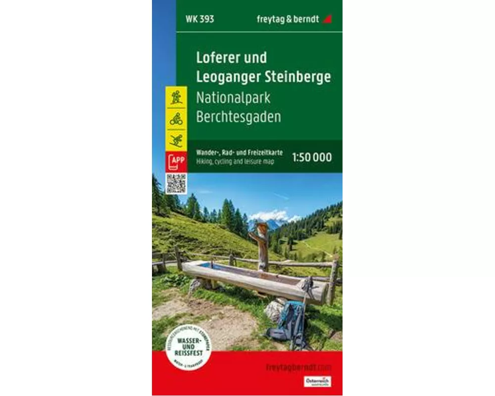 Loferer und Leoganger Steinberge, Wander-, Rad- und Freizeitkarte 1:50.000, freytag & berndt, WK 393