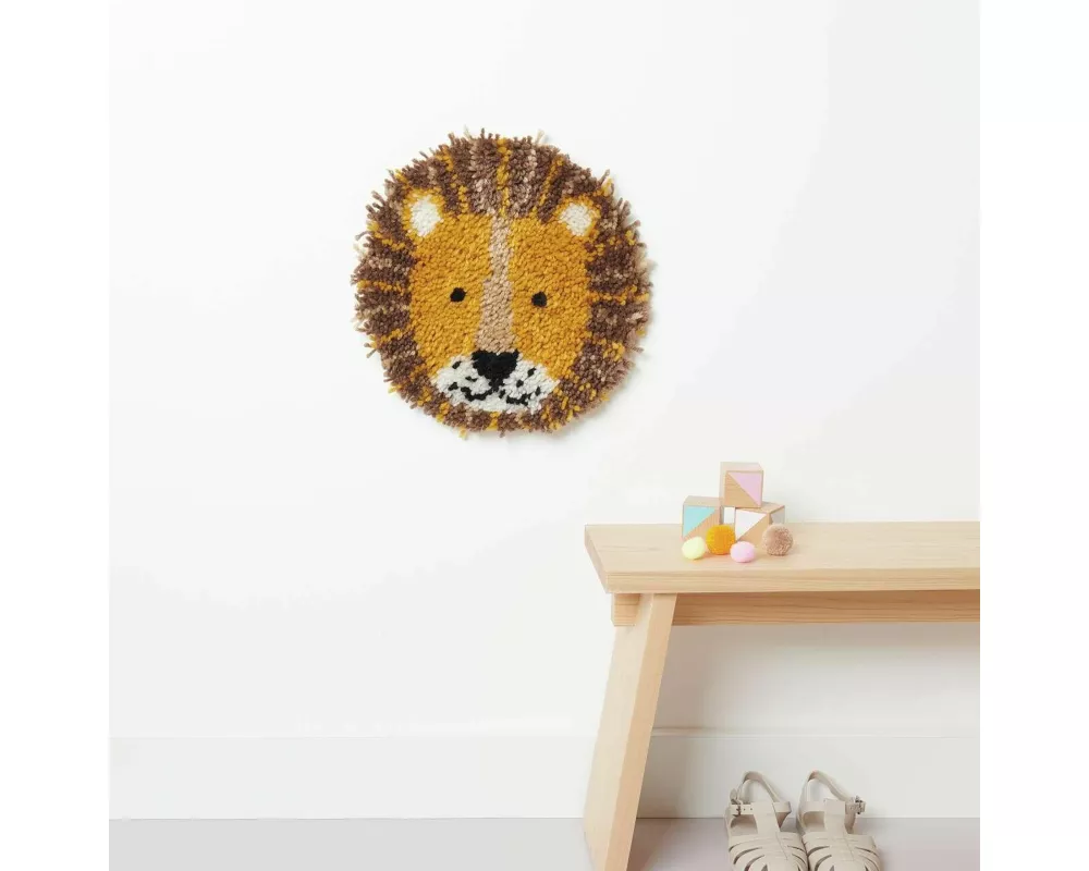 Rico Hooki Hooki, Knüpfset, Löwe, Wandbehang, 28x28cm
