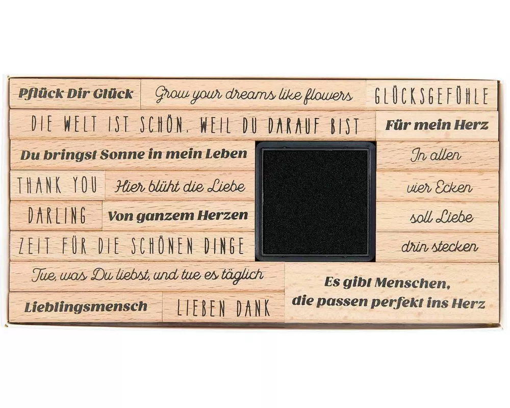 Stempelset La Vie en Rose, Poesiealbum