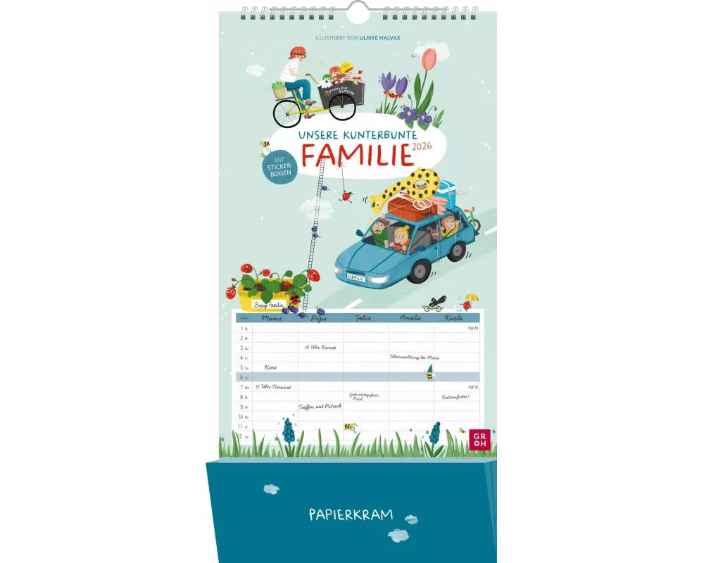 Familienplaner 2026: Unsere kunterbunte Familie