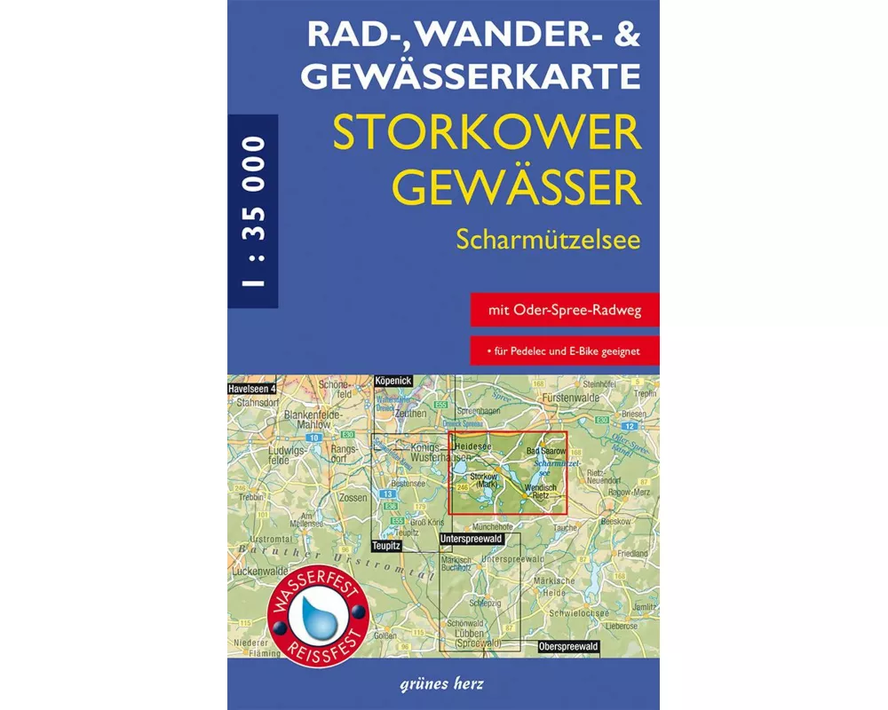 Rad-, Wander- & Gewässerkarte Storkower Gewässer, Scharmützelsee