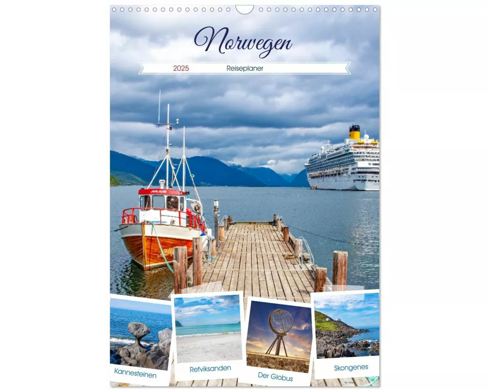 Norwegen - Reiseplaner (Wandkalender 2025 DIN A3 hoch), CALVENDO Monatskalender
