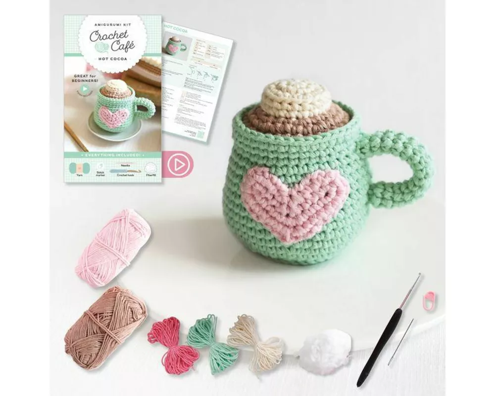 Crochet Café Amigurumi Kit Hot Cocoa