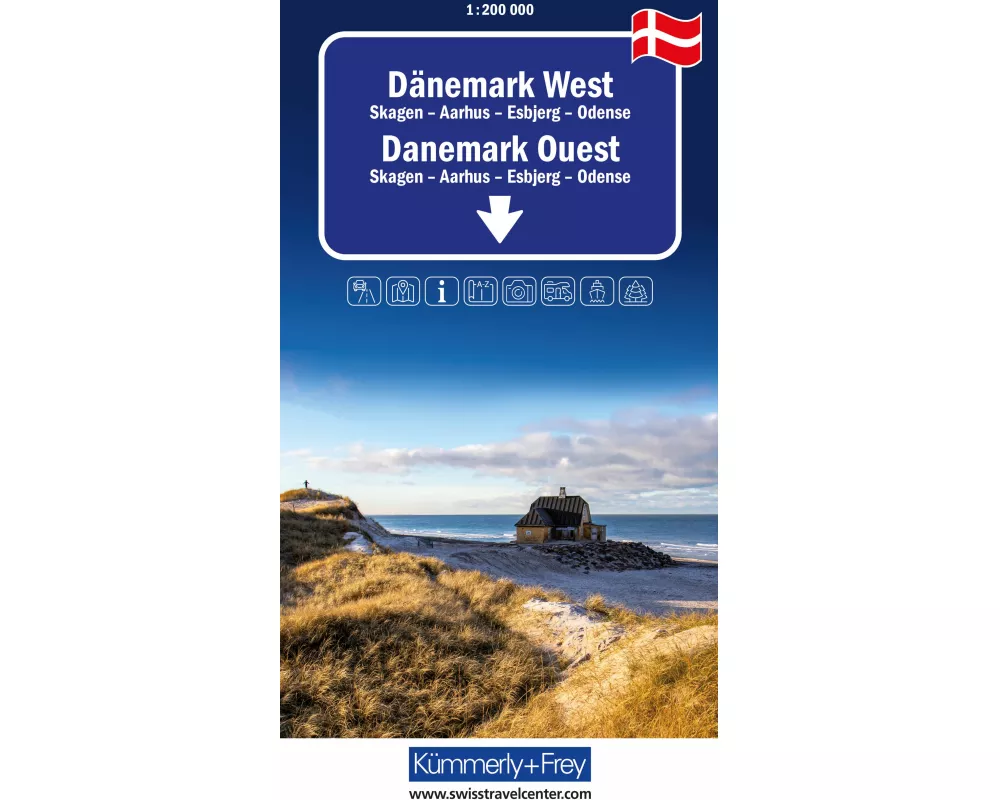 Kümmerly+Frey Regional-Strassenkarte Dänemark West 1:200.000