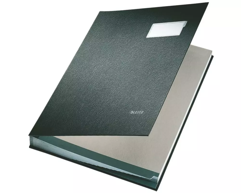 Leitz Unterschriftenmappe Unterschriftsmappe PP 20 Fächer, Schwarz