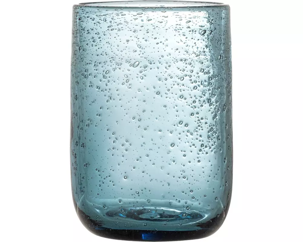 Bloomingville Trinkglas Tabby 330 ml, 4 Stück, Blau