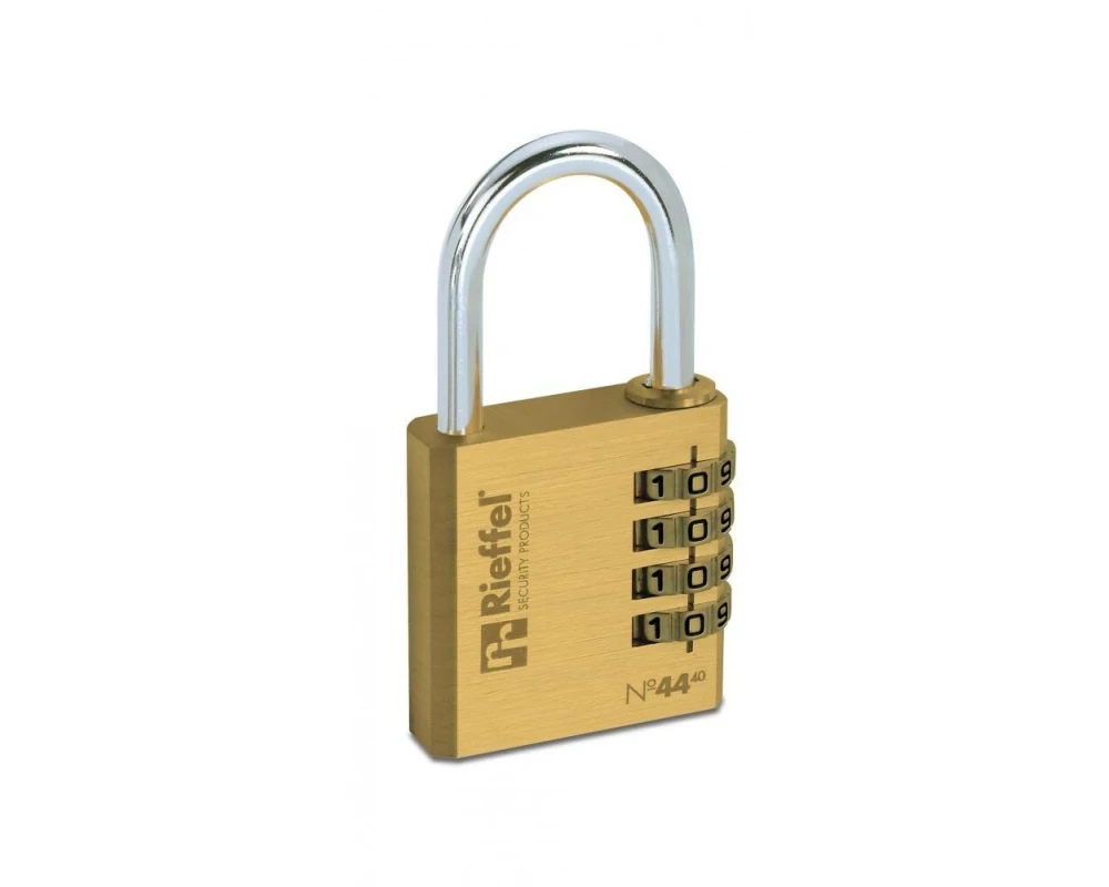 Rieffel Messing Zahlenschloss - 4-stelliger Zahlencode