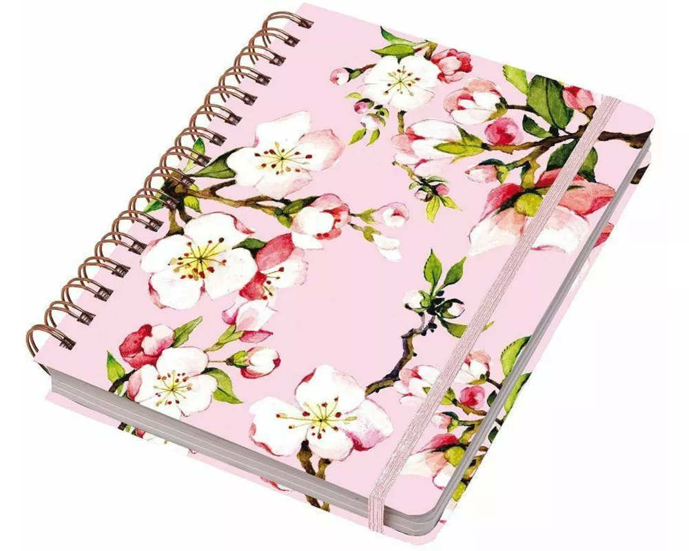 Ringbuch Hardcover Kirschblüte rosa