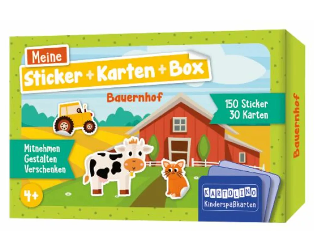 Meine Sticker + Karten + Box - Bauernhof