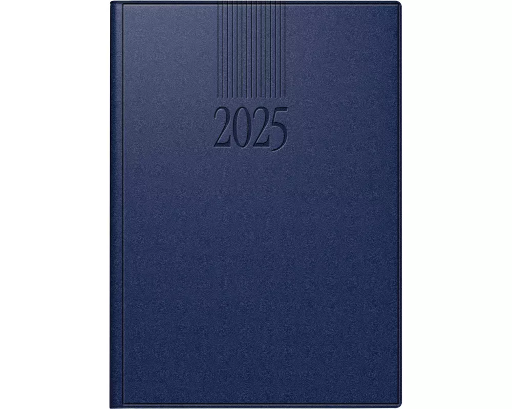 rido/idé 7028903385 Buchkalender Modell ROMA 1 (2025)| 1 Seite = 1 Tag| A5| 416 Seiten| Balacron-Einband| dunkelblau