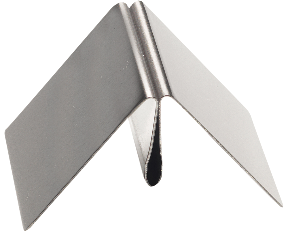 DEFLECTO Kartenhalter Stahl 50x50mm 794161 silber PMMA