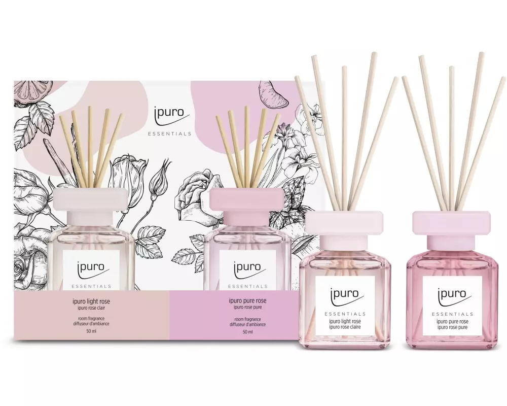 ipuro Duftstäbchen Geschenkset Light und Pure rose 100 ml