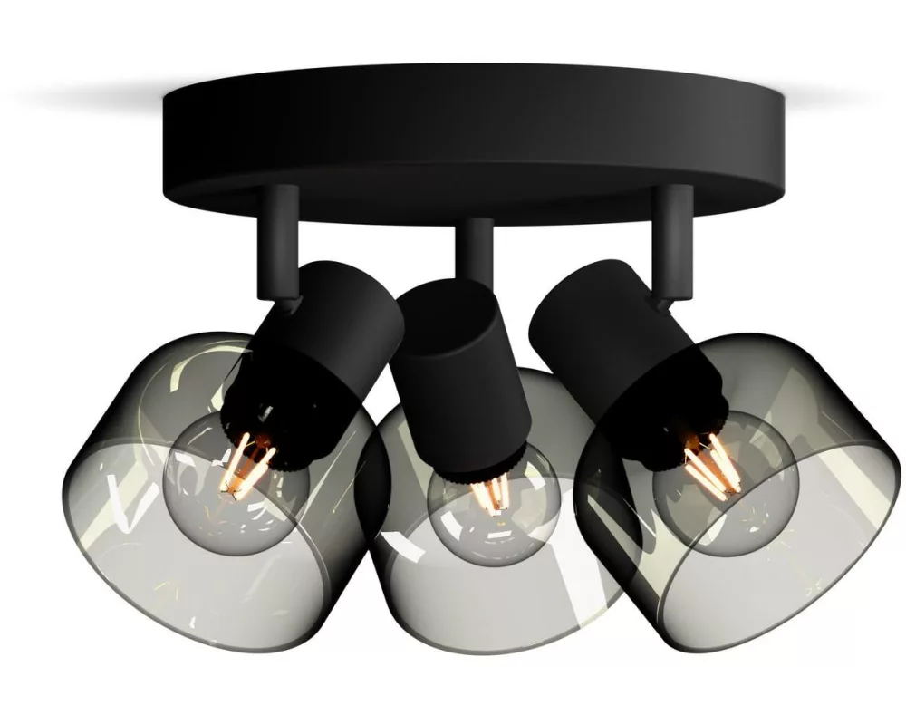 Philips Aufbauspot Sleet 3er Spot für E14, rund Schwarz, ohne LM