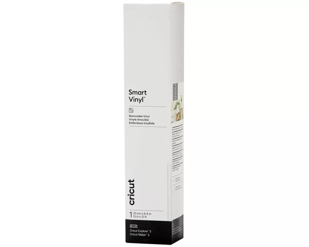 Cricut Vinylfolie Smart ablösbar 33 x 640 cm, 1 Stück, Weiss