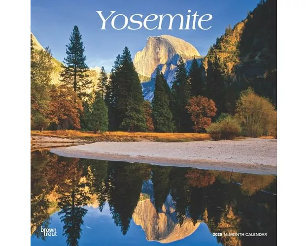 Yosemite 2025 12 X 24 Inch Monthly Square Wall Calendar Plastic-Free Browntrout USA United States of America National Park West Scenic Nature