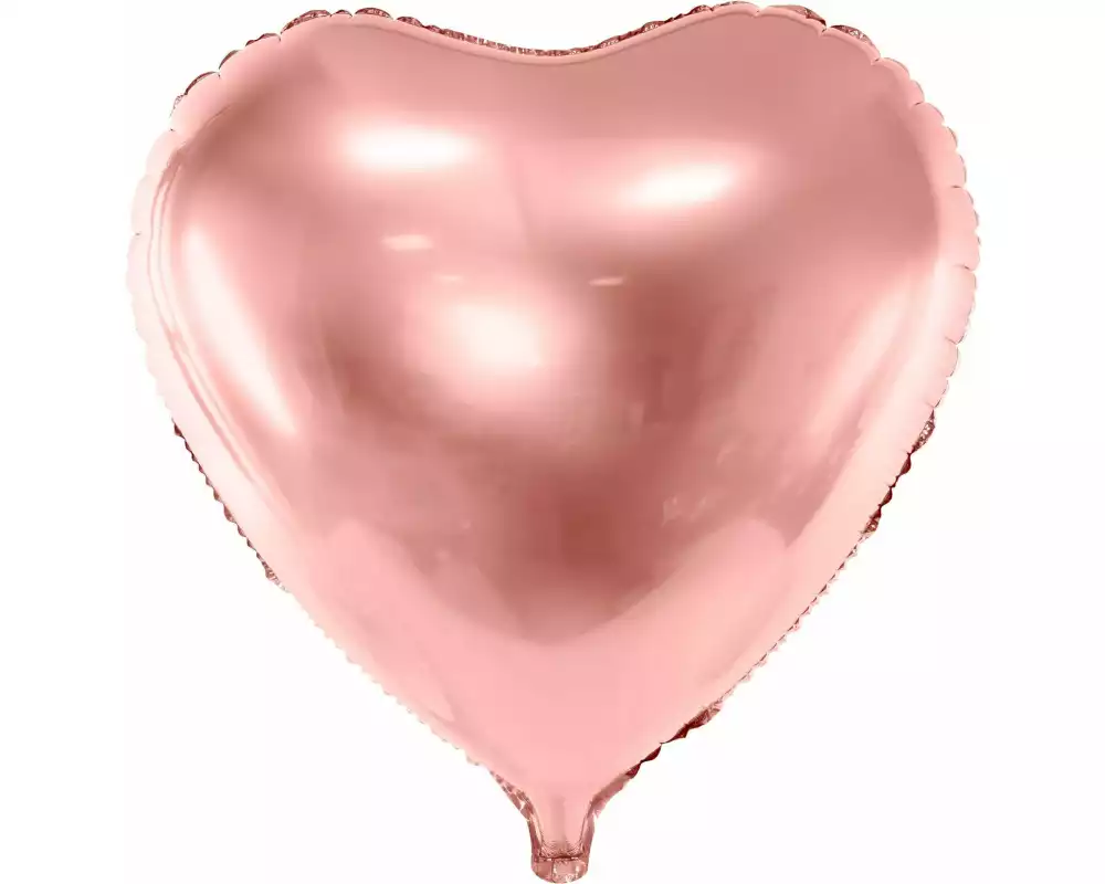 Partydeco Folienballon Herz Rosegold