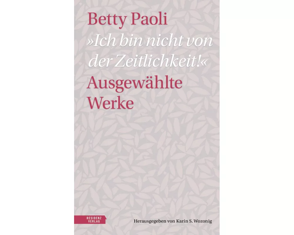 "Ich bin nicht von der Zeitlichkeit"