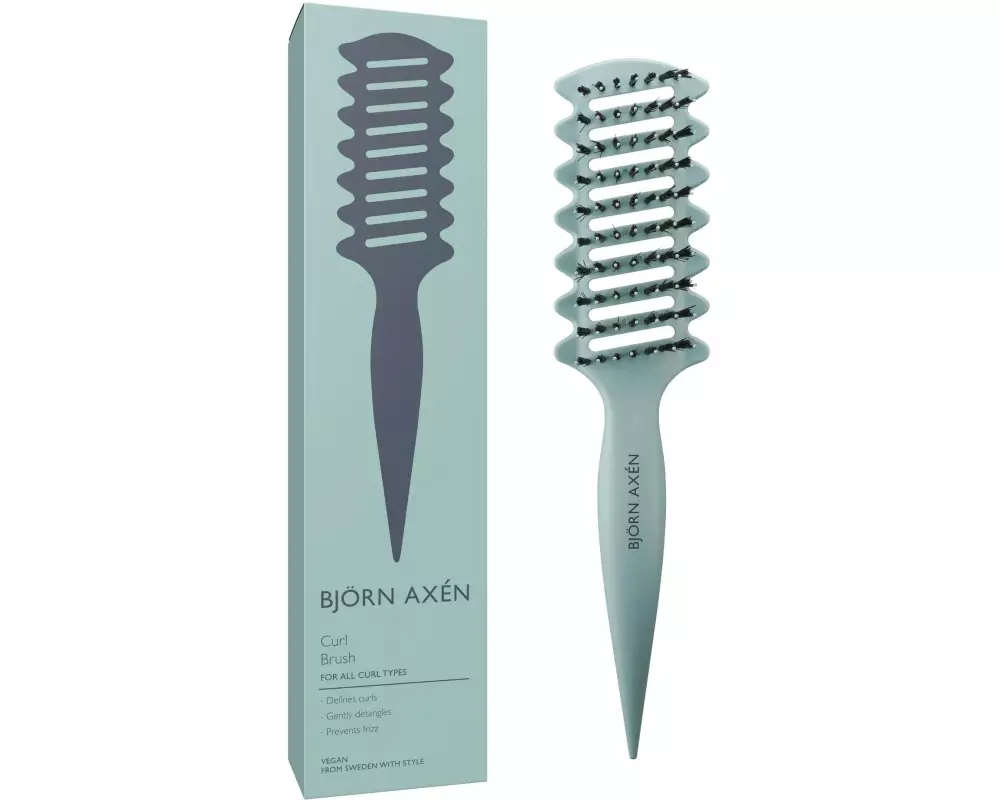björn axén Curl Brush Rundbürste Kunststoff Grün