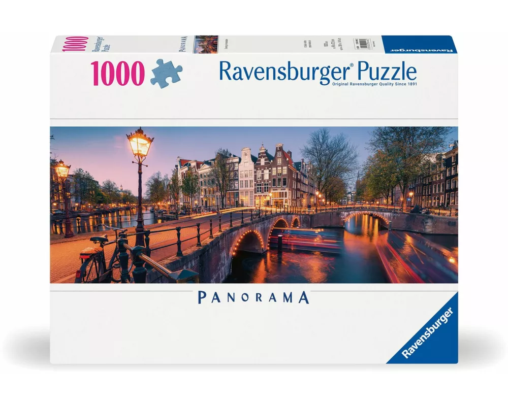 Erwachsenenpuzzle 1000 Teile - Abend in Amsterdam