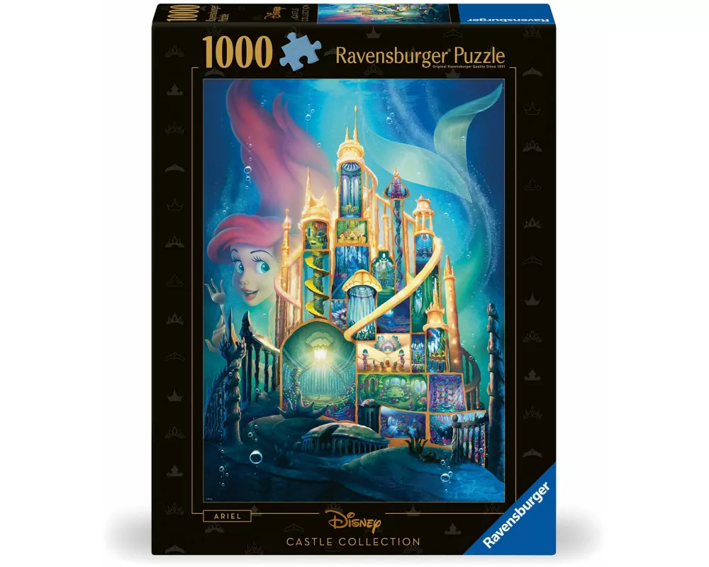 Erwachsenenpuzzle 1000 Teile - Disney Prinzessinnen - Disney Castles: Arielle