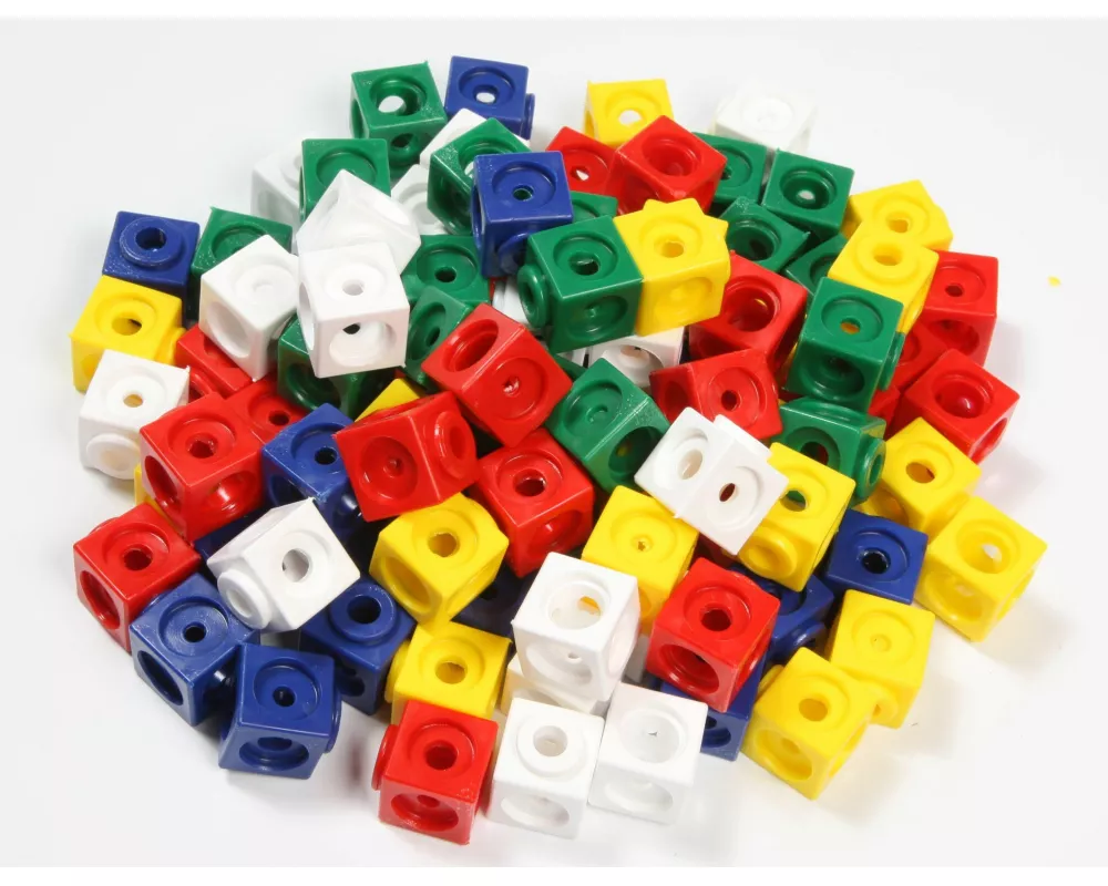 100 Steckwürfel 5- farbig 1,7cm