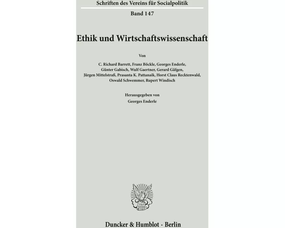 Ethik und Wirtschaftswissenschaft