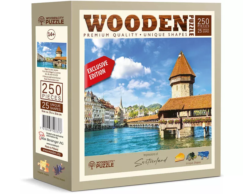 Puzzle Holz L CH Kapellbrücke