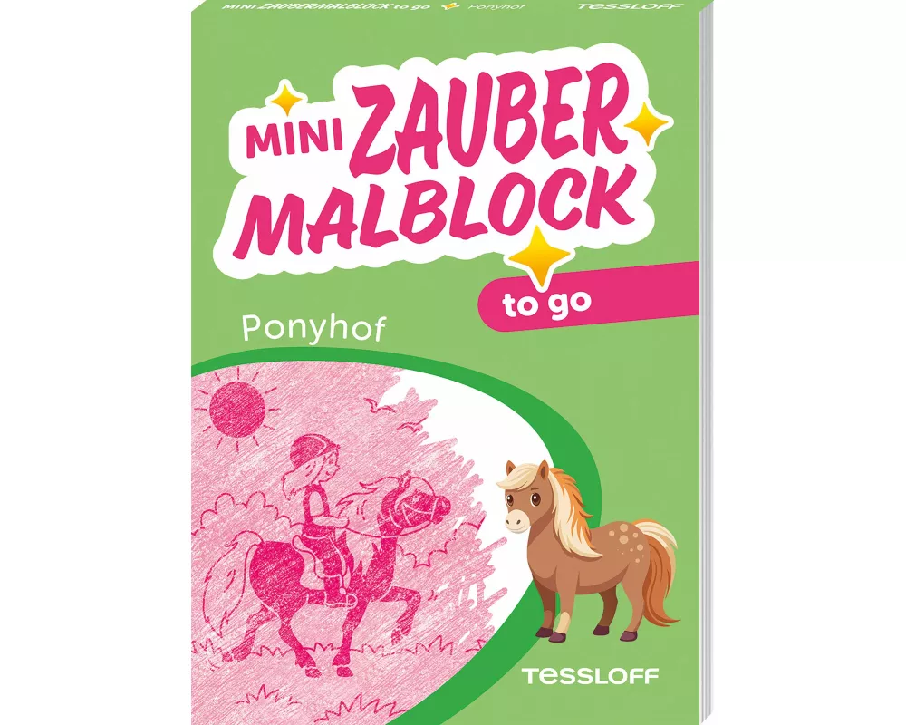 Mini Zaubermalblock to go. Ponyhof