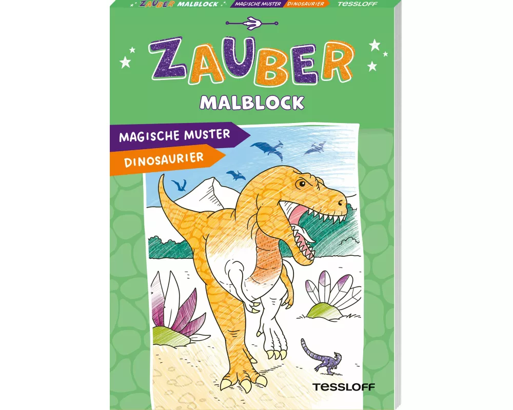 Zaubermalblock. Magische Muster. Dinosaurier