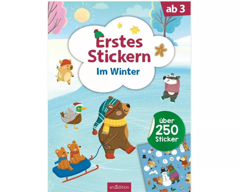 Erstes Stickern – Im Winter