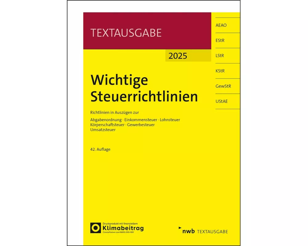 Wichtige Steuerrichtlinien
