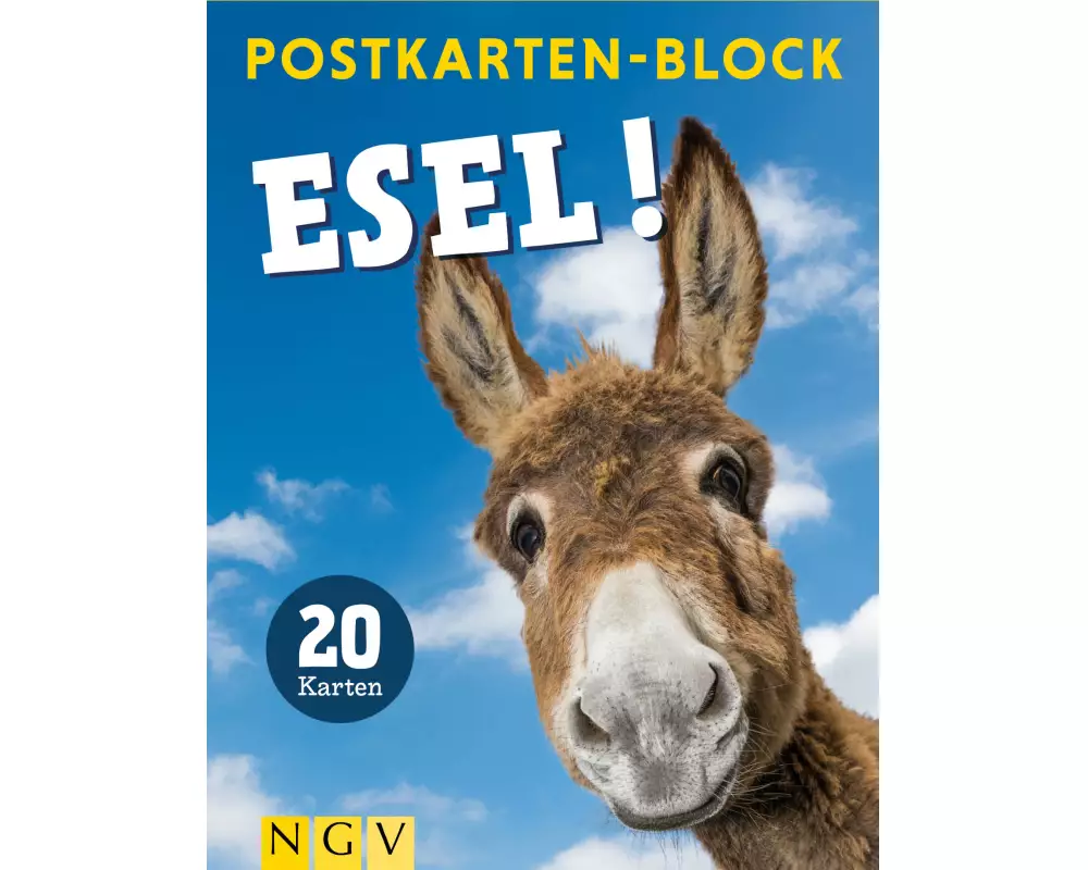 Postkartenblock Esel