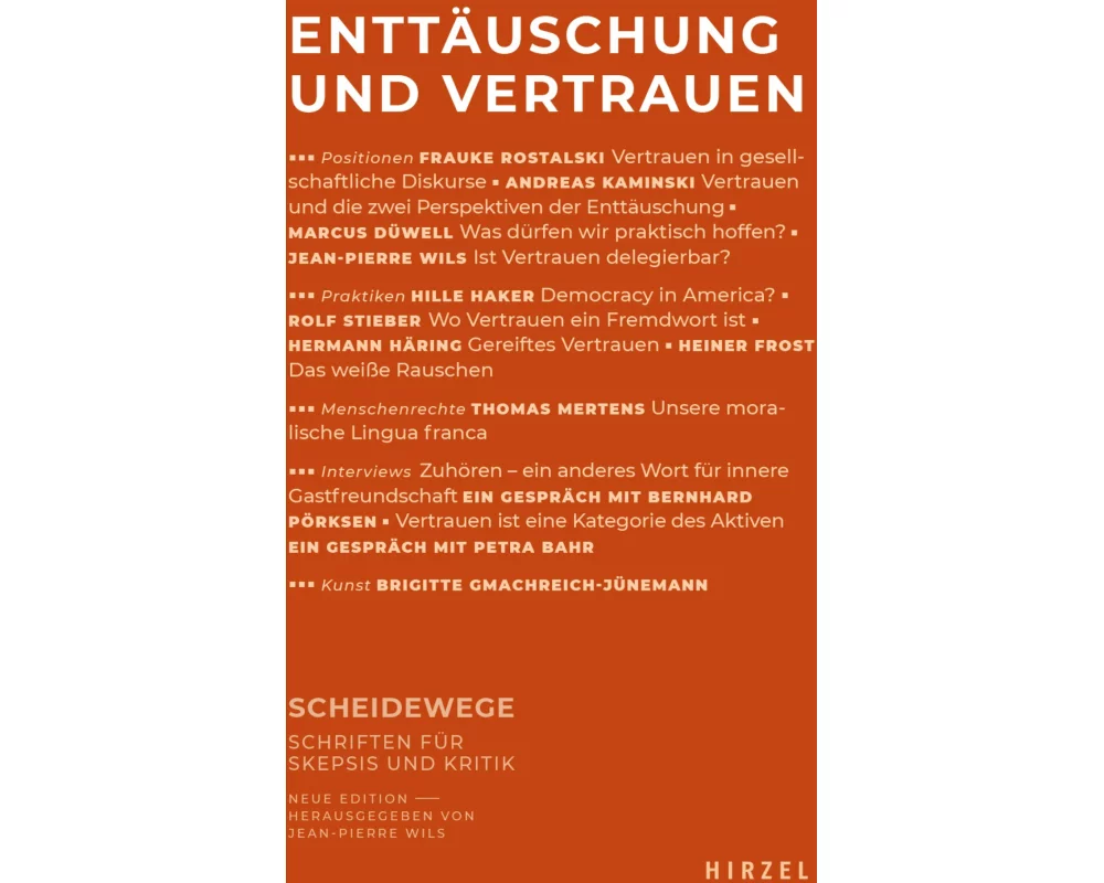 Enttäuschung und Vertrauen