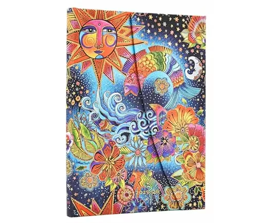 2026 Celestial Magic (Whimsical Creations) Midi 18-month Horizontal Hardcover Flexi Dayplanner 2025-2026 (Wrap Closure)