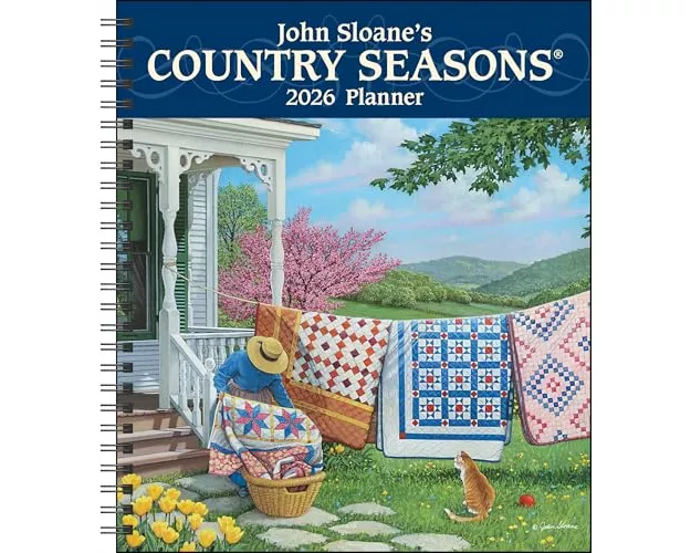 John Sloane's Country Seasons 12-Month 2026 Monthly/Weekly Planner Calendar