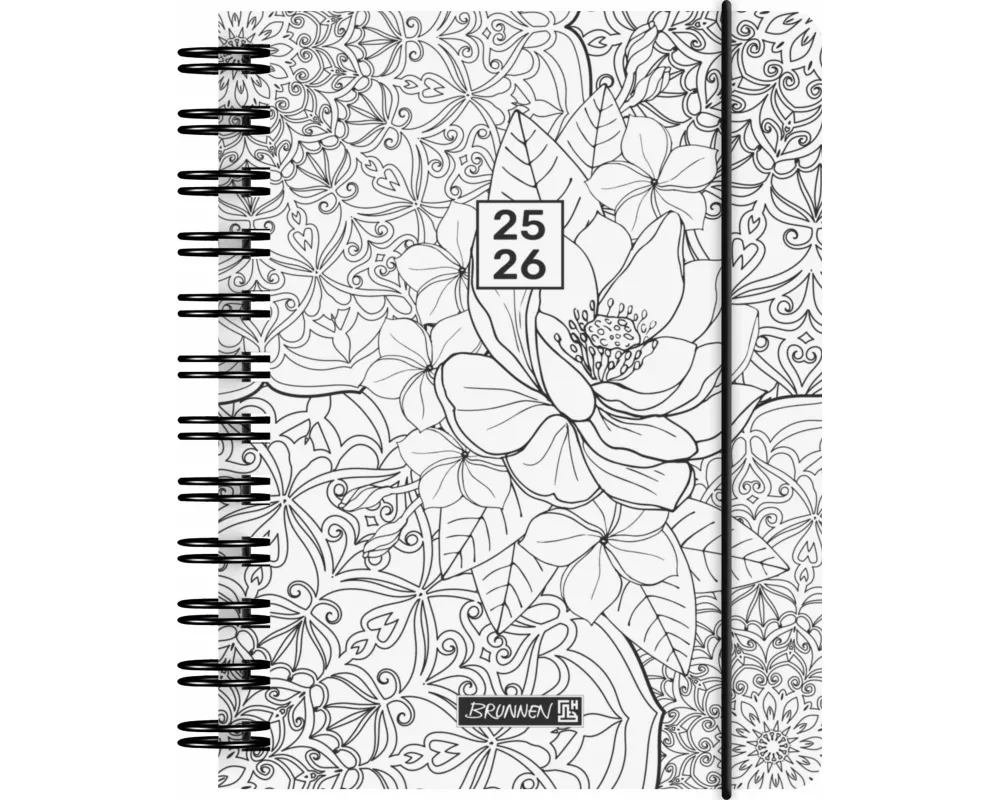 BRUNNEN Schülerkalender (2025/2026) "ZENart", 1 Seite = 1 Tag, A6, 352 Seiten, PP-Umschlag