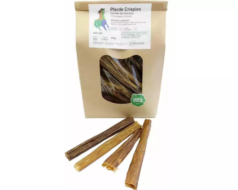 essendia Kausnack Pferdecrispies Darmstücke, 400 g