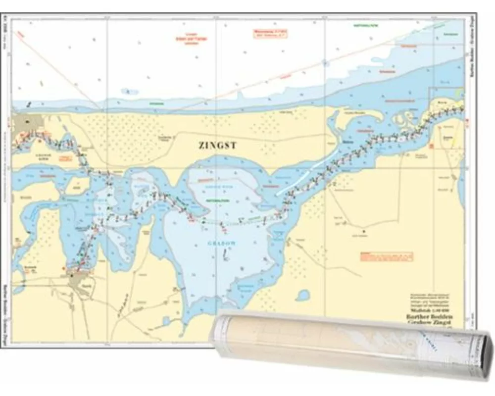 Einzelkarte Barther Bodden - Grabow Zingst / Saaler Bodden (Ausgabe 2025)