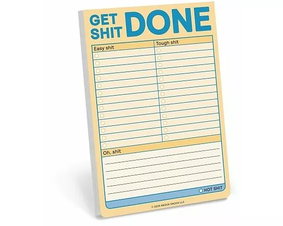 Knock Knock Get Shit Done Great Big Stickies (Pastel Version)