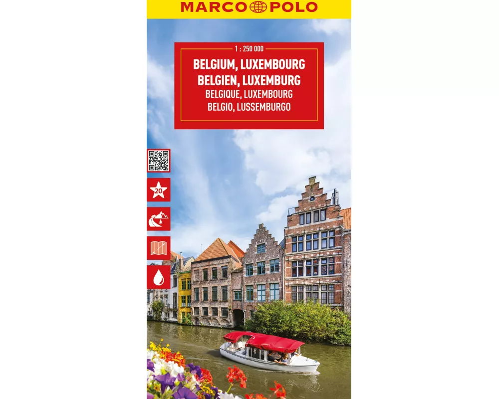 MARCO POLO Reisekarte Belgien, Luxemburg 1:250.000