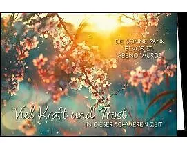 Doppelkarte. Viel Kraft (Blüten)