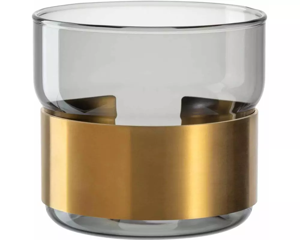 Leonardo Tischlicht Silenzio 19 cm, Gold/Transparent