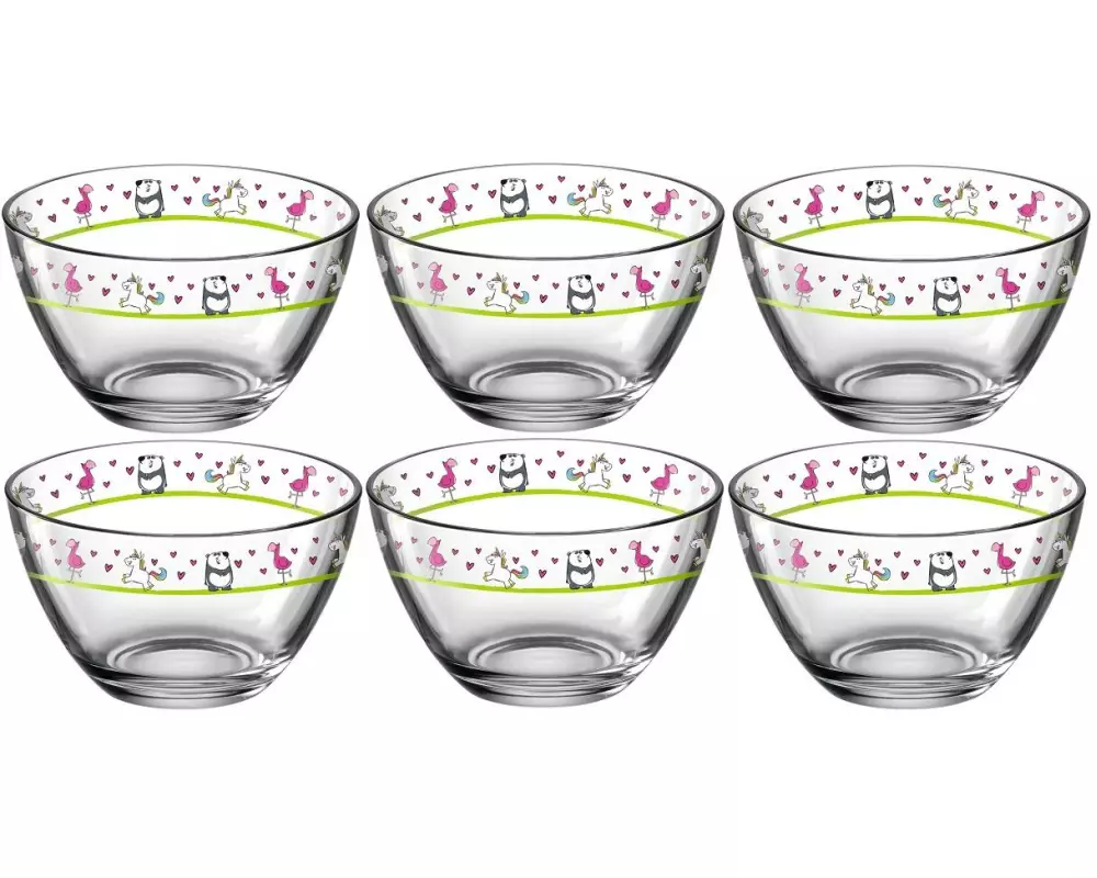 Leonardo Kinderschale Bambini Flamingo/Einhorn/Panda, 6-teilig