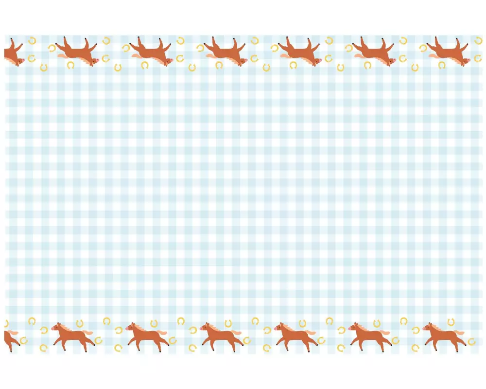 Partydeco Tischdecke Pferd 180 x 120 cm, Blau