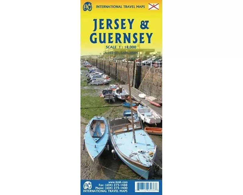 Touristische Karte Jersey & Guernsey