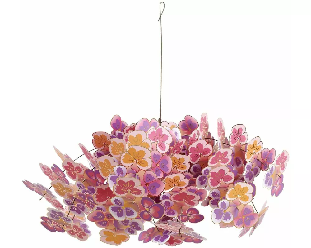 Bastelset Stiefmütterchen Fontäne FSC MIX: 14x Papierdraht 50cm, Basteldraht, Kreppwickelband, 80x Papierblüten