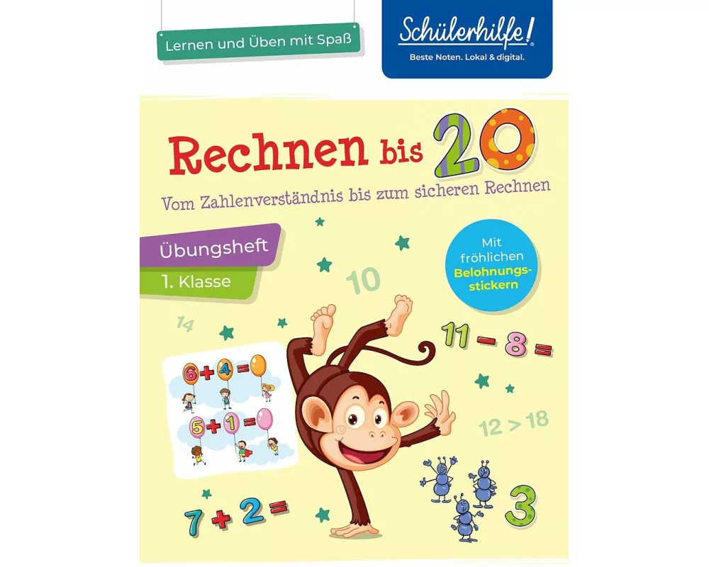Rechnen bis 20 - Übungsheft 1. Klasse