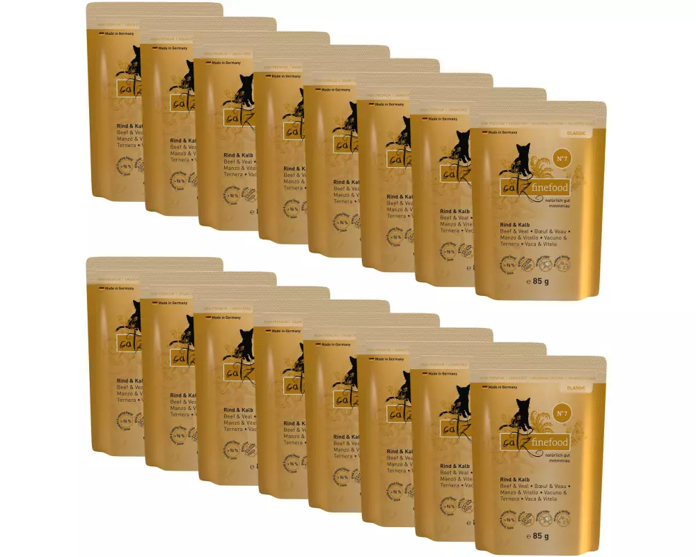 catz finefood Nassfutter No.07 Rind & Kalb, 16 x 85 g